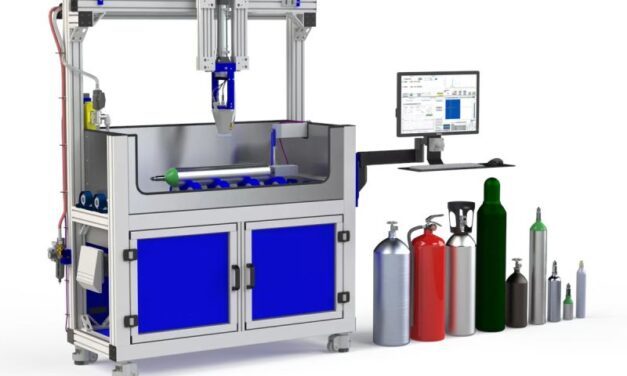 Machine de contrôle par ultrasons de bouteilles